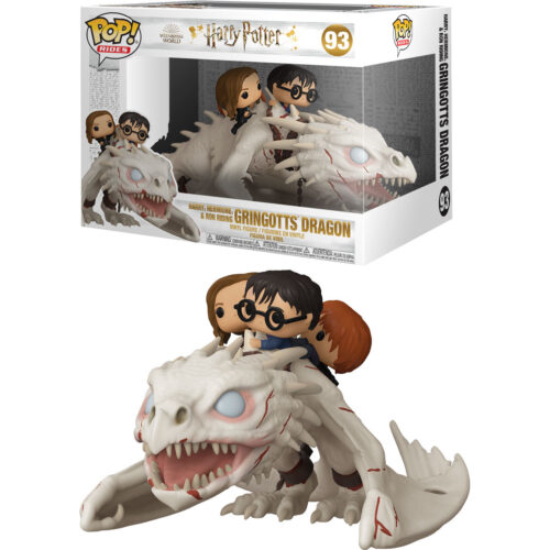 Funko POP Gringotts Dragon con Harry, Ron y Hermione