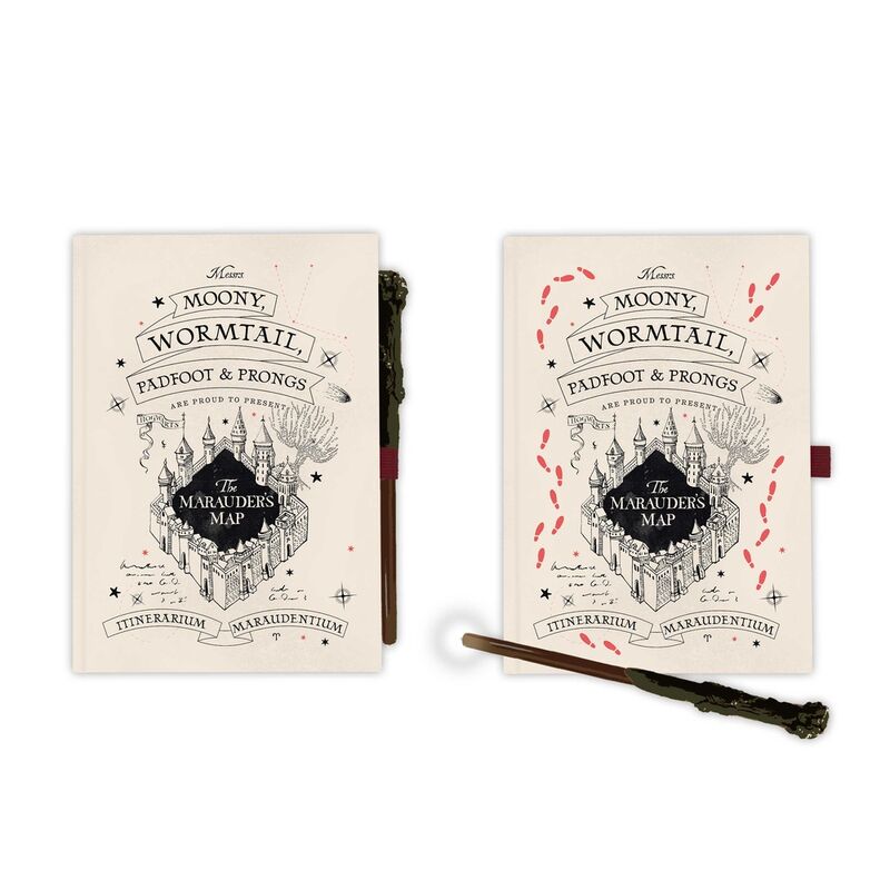 Cuaderno Mapa del merodeador + bolígrafo varita 1 Cuaderno Mapa del merodeador + bolígrafo varita