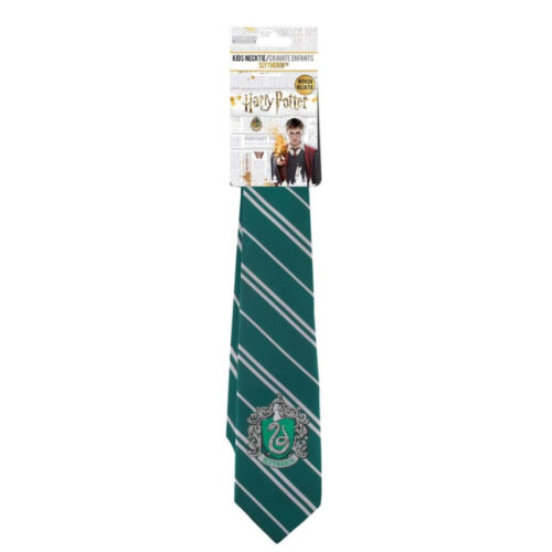 Corbata Slytherin con logotipo tejido