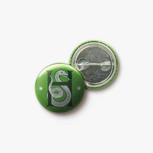 Chapa botón metálica Hogwarts: Casa Slytherin