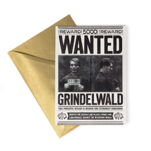TARJETA DE NOTAS (LENTICULAR) Confederación Internacional de Magos - Wanted Grindewald