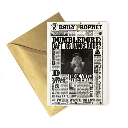 TARJETA DE NOTAS (LENTICULAR) El profeta diario - ‘Dumbledore: ¿tonto o peligroso?’