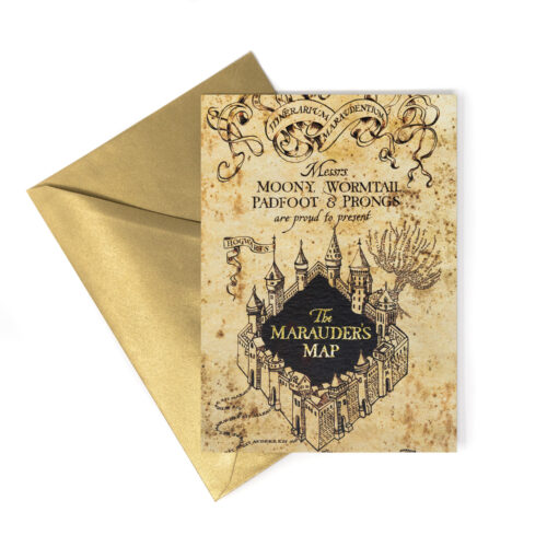TARJETA DE NOTAS (CON ACABADO METALIZADO) El Mapa del Merodeador - Diseño de la portada de El Mapa del Merodeador