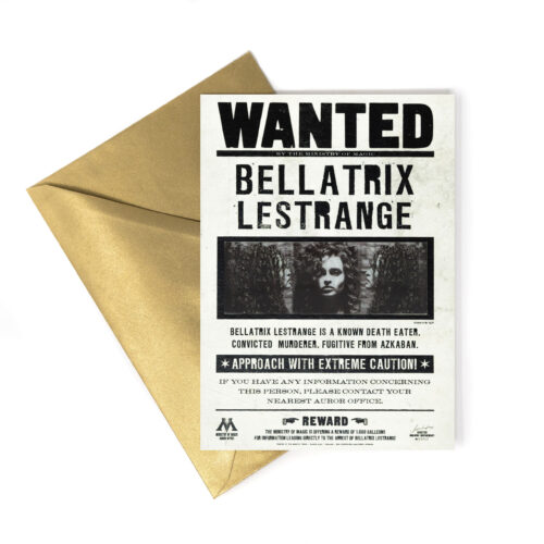 TARJETA (LENTICULAR) Ministerio de Magia - Se busca a Bellatrix Lestrange
