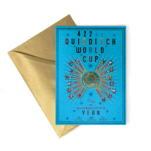 TARJETA DE NOTAS (CON ACABADO METALIZADO) Quidditch - Póster de la Copa Mundial de Quidditch