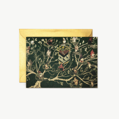 TARJETA DE NOTAS (CON DETALLES DE LÁMINA) Tapiz Familiar Negro - Árbol Genealógico