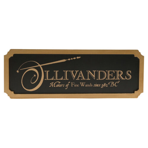 Cartel Ollivanders luminiscente Harry Potter