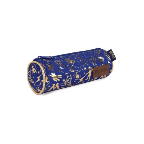 Estuche Tubo Harry Potter Azul y Dorado Mooving