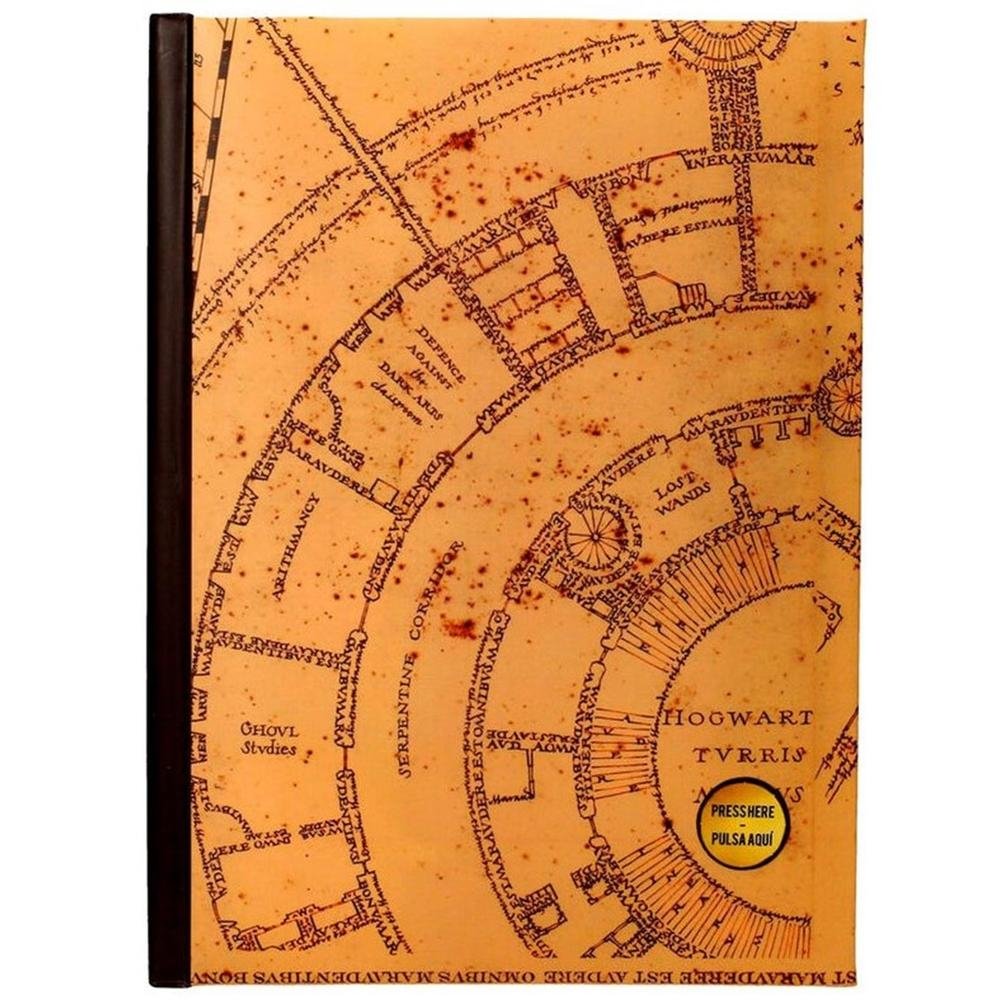 Libreta A5 con luz Mapa del Merodeador 1 Libreta A5 con luz Mapa del Merodeador