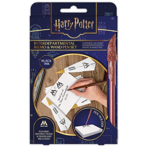 Set de memorándums interdepartamentales con bolígrafo varita Harry Potter