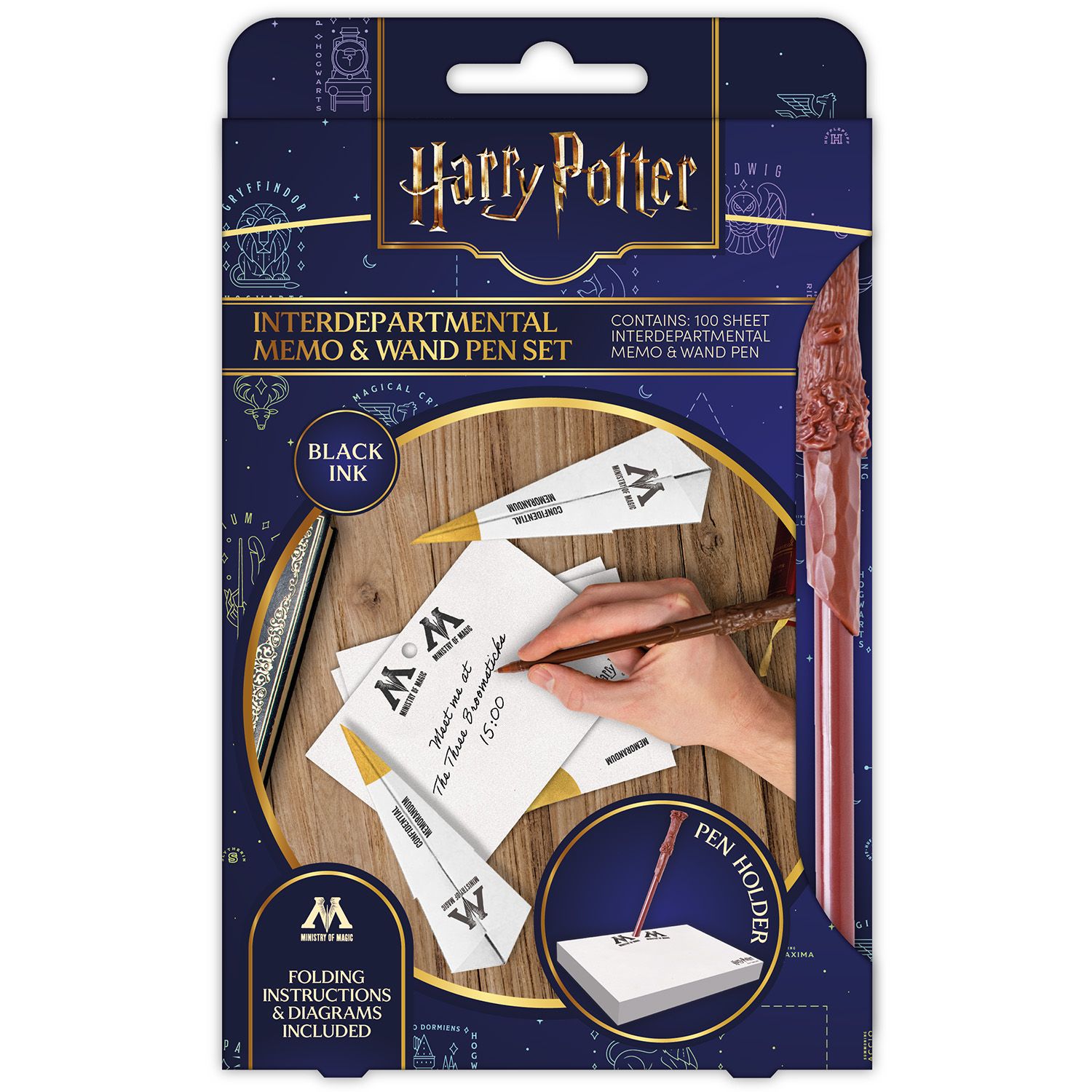 Set de memorándums interdepartamentales con bolígrafo varita Harry Potter 1 Set de memorándums interdepartamentales con bolígrafo varita Harry Potter