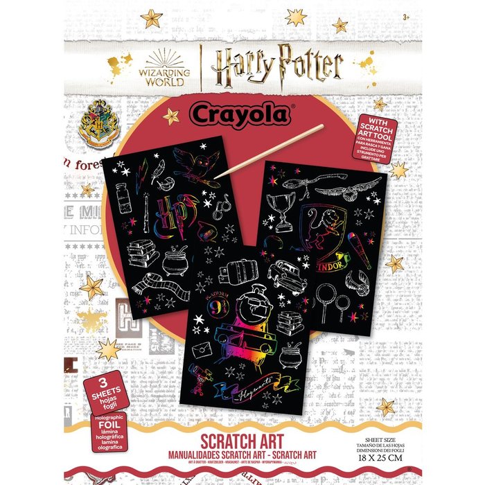 Set de 3 láminas para rascar Harry Potter 1 Set de 3 láminas para rascar Harry Potter