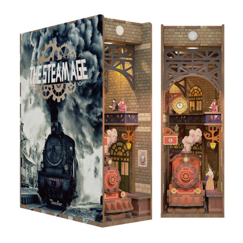 Tonecheer Book Nook Tren de Vapor