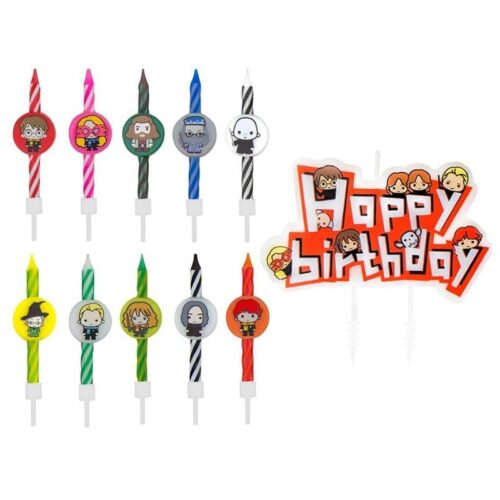 Set de 10 velas de cumpleaños Kawaii Harry Potter